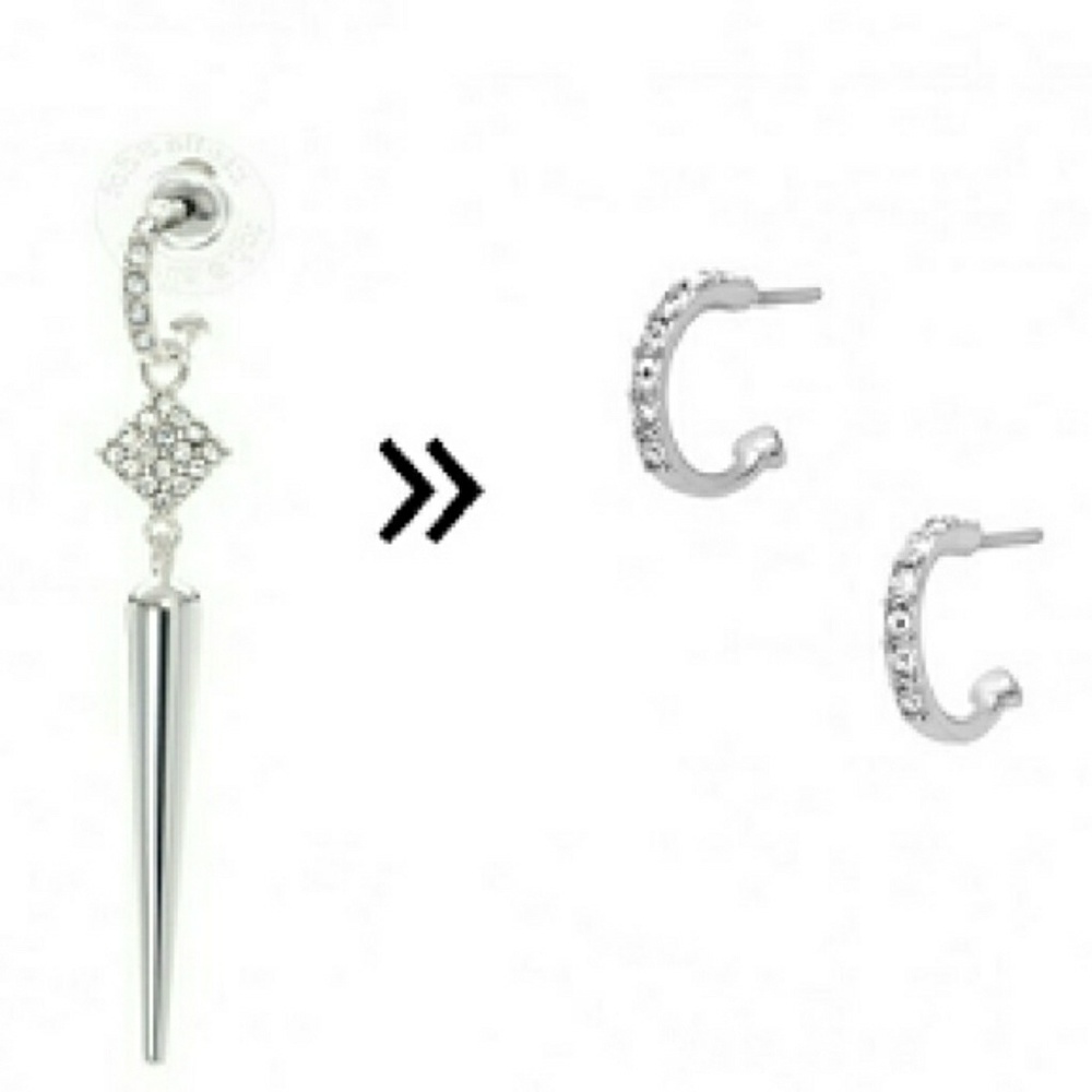 Stella & Dot Bianca silver earrings